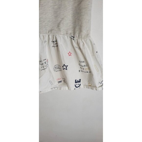 Zara Girls Casual Collection Cream Color Dress Sz 13/14 Real Queens Eat Burgers - Picture 3 of 6